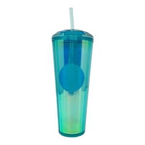 Starbucks 2021 Shiny Turquoise Blue Dome Top Tumbler 24 oz New With Tags